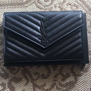 YSL wallet on chain clutch